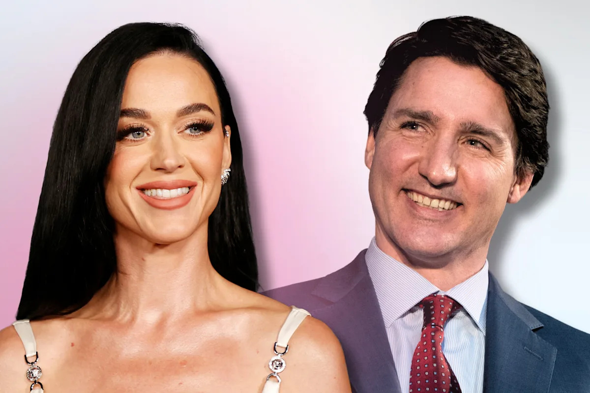 Katy Perry plants a kiss on a smiling Justin Trudeau's cheek in new photo