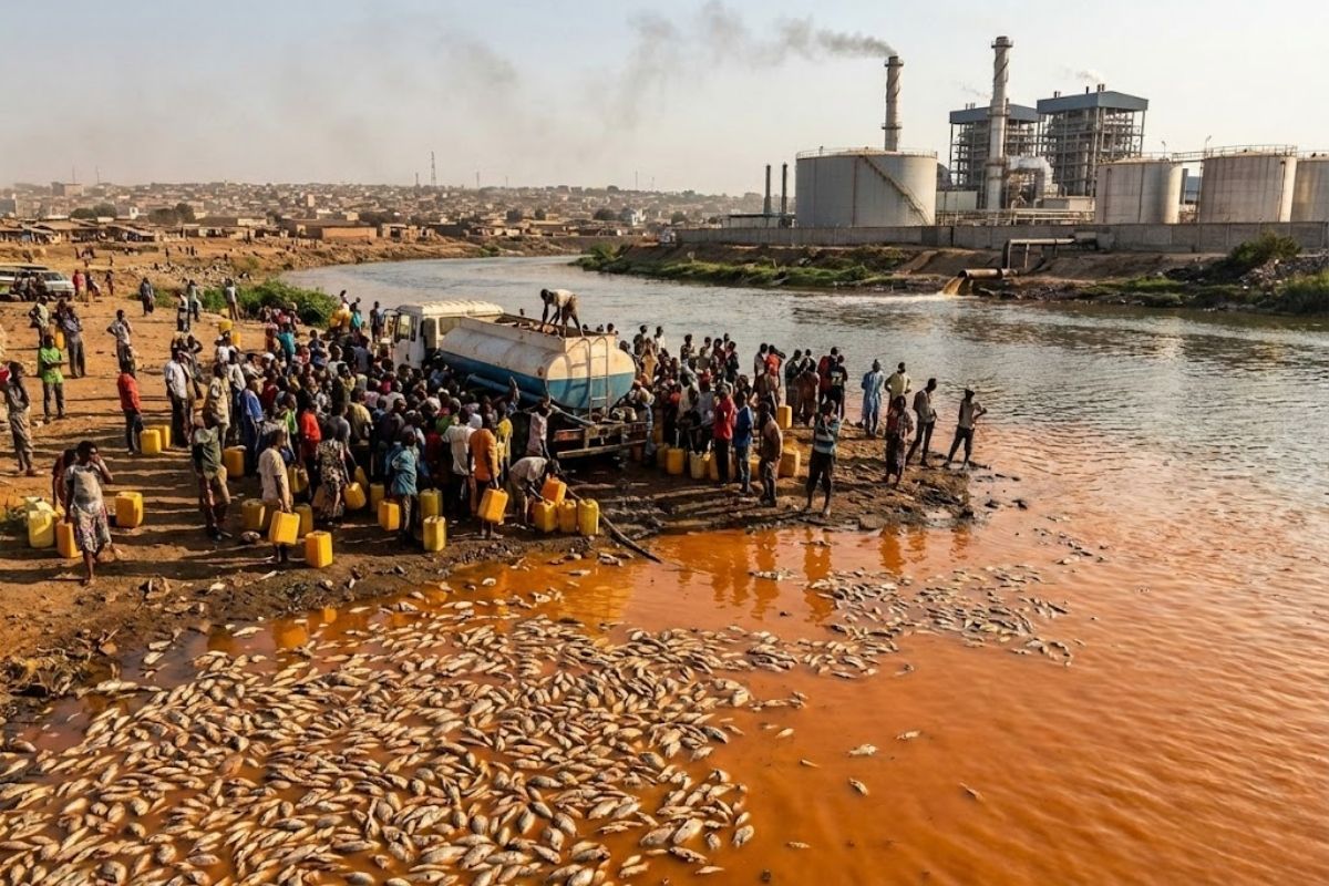 China causes disaster in Zambia: acid spill in the Kafue River exposes mining risks, contaminates water, and puts pressure on global environmental debate.
