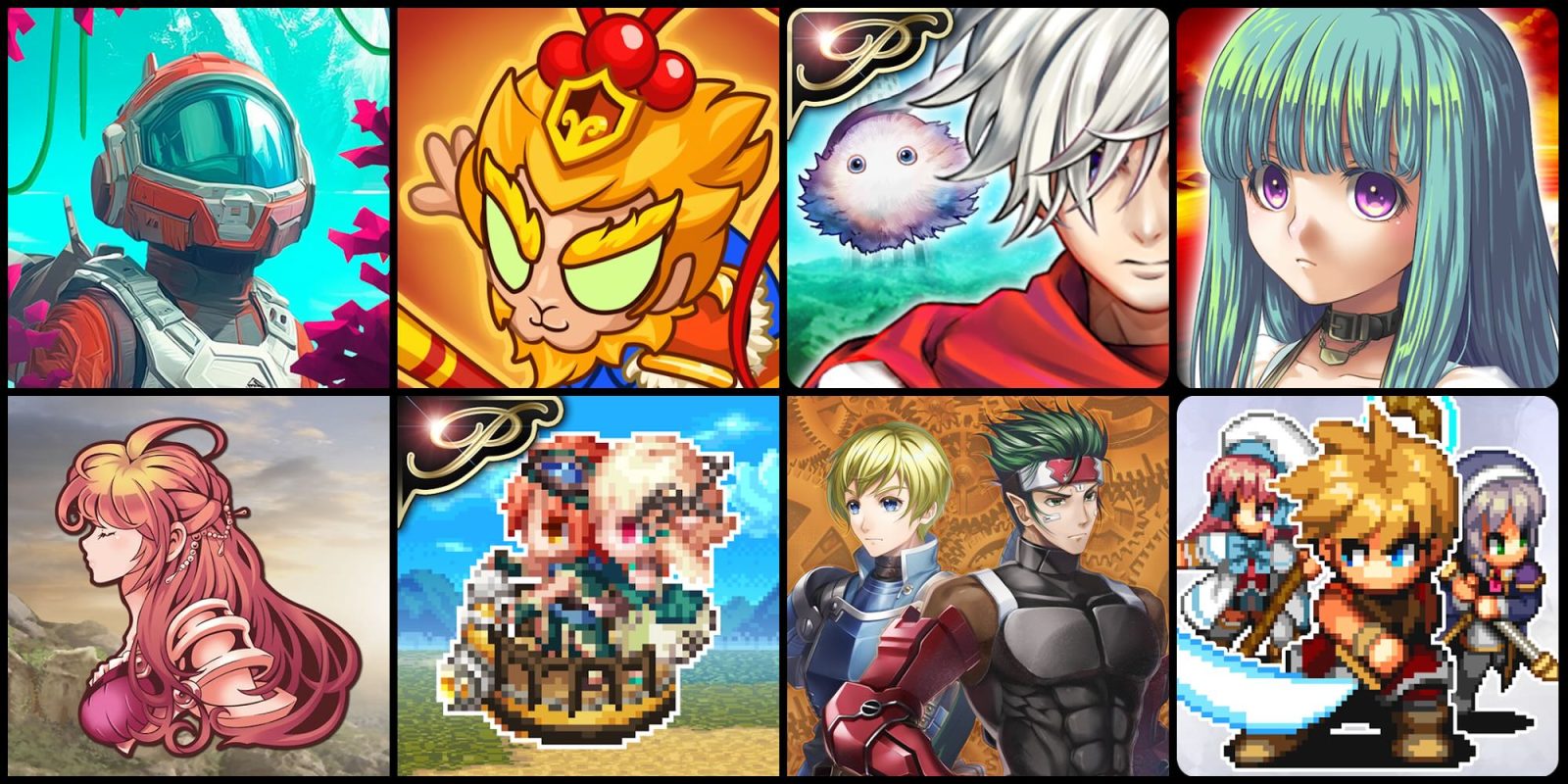 A collage of cartoon characters