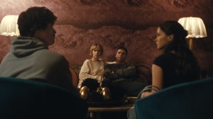 Charles Melton, Carey Mulligan, Oscar Isaac, and Cailee Spaeny in 'Beef'