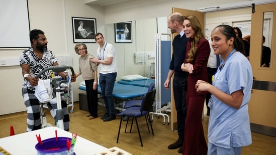 Britain's Prince William, Prince of Wales and Catherine, Princess of Wales visit the therapy gym at Charing Cross Hospital, in London, Britain, January 8, 2026. REUTERS/Isabel Infantes/Pool(REUTERS)