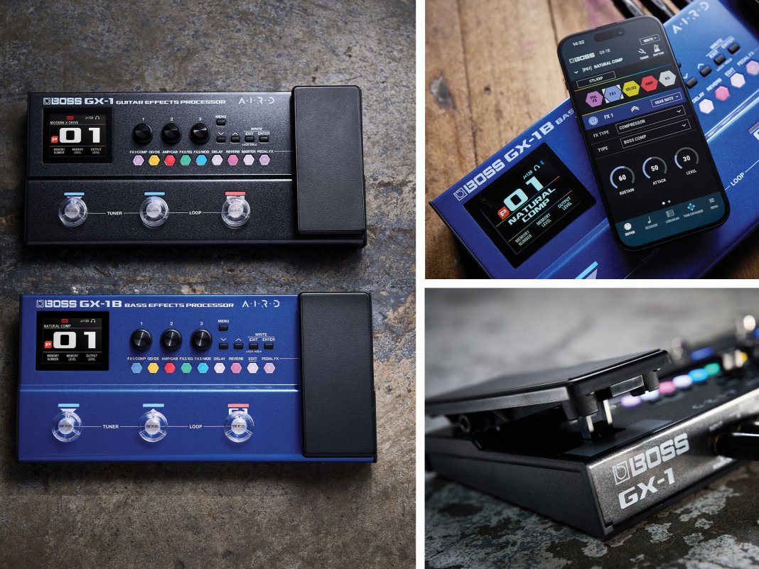 Boss makes a splash ahead of NAMM with new GX-1 and GX-1B multi-effects units, plus a new busker-friendly Roland Cube Street amp