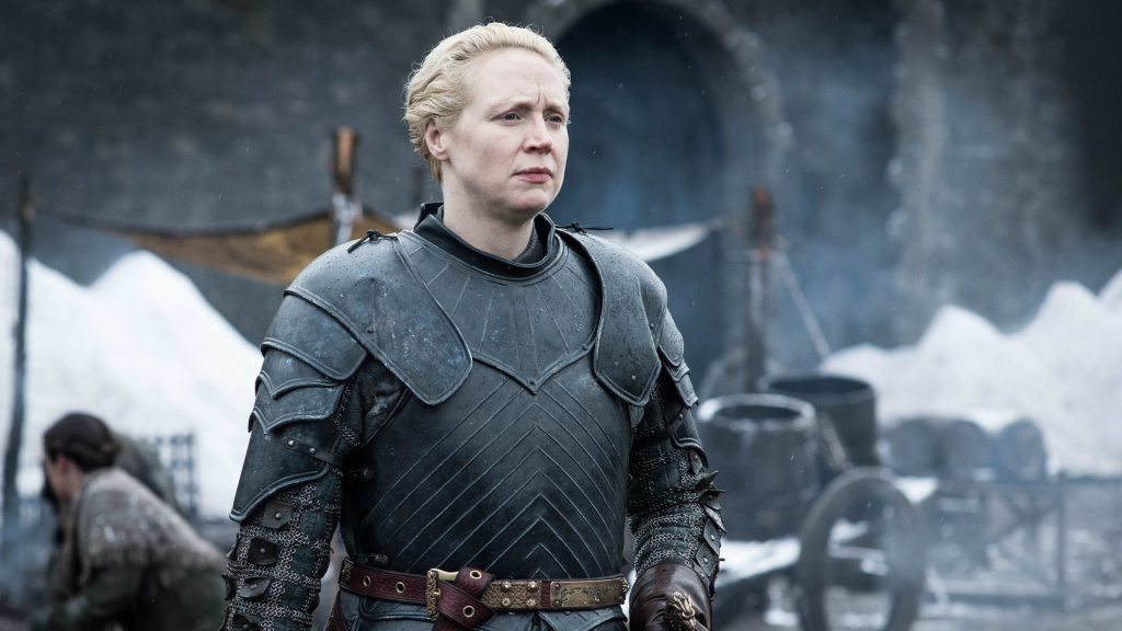 Gwendoline Christie as Brienne of Tarth in Game of Thrones
