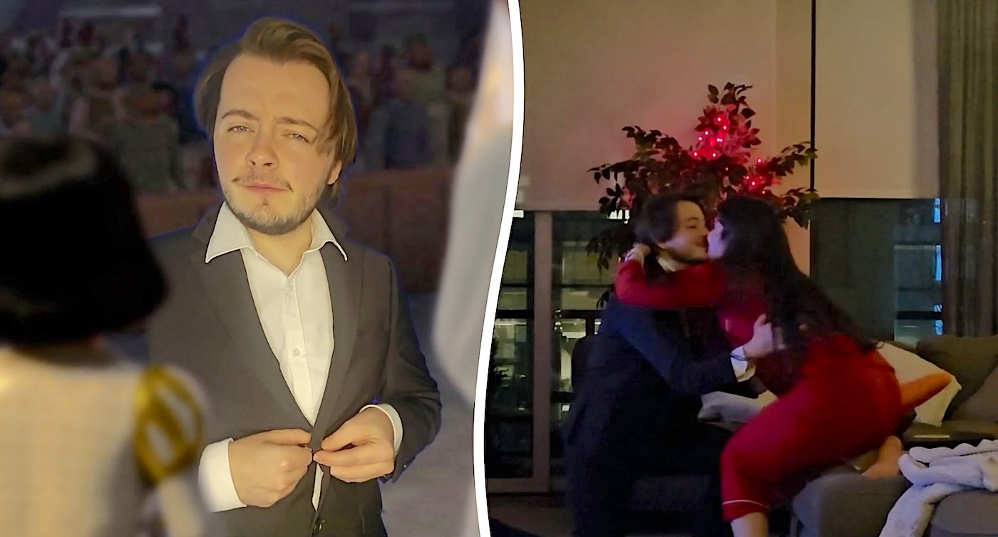 Man Proposes Marriage by Editing Himself into Shrek Wedding Scene – Perfect For This Couple (WATCH)