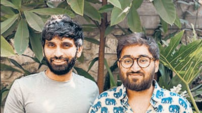 Co-founders Advaith Inamke (L) and Aditya Rai. (HT PHOTO)