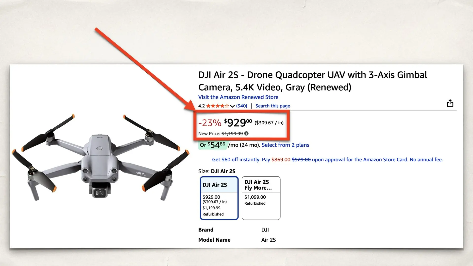 The DJI Air 2S on Amazon Renewed