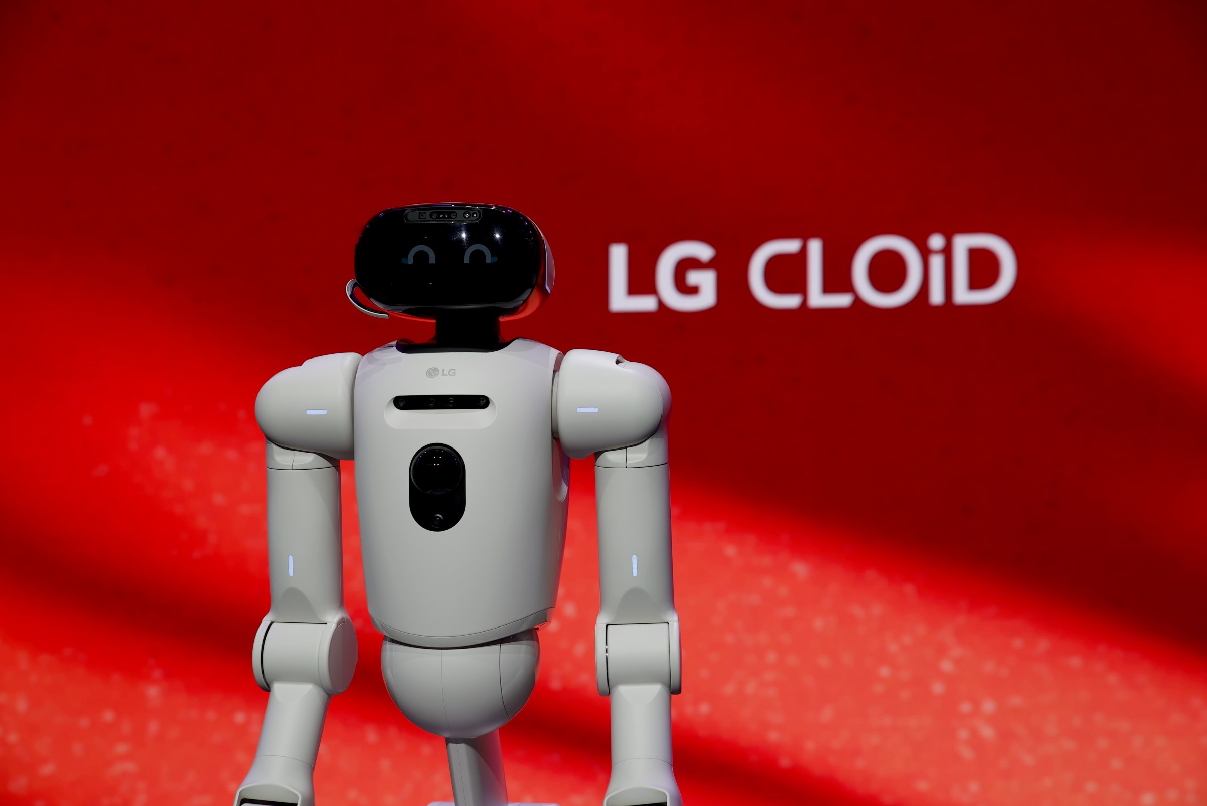 LG showed CLOiD slowly loading laundry, but it’s still a prototype.