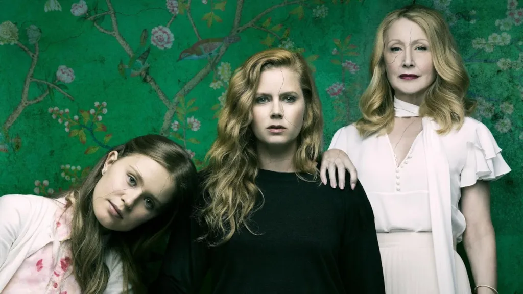 Eliza Scanlen, Amy Adams, and Patricia Clarkson in Sharp Objects