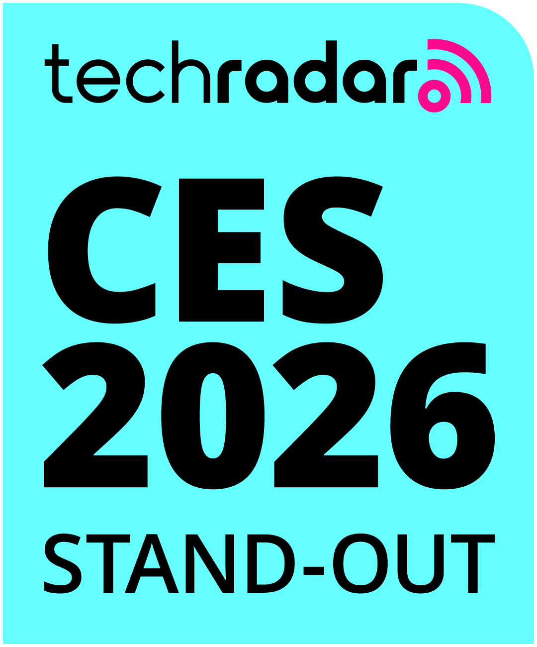 A badge saying 'TechRadar CES 2026 Stand-out'