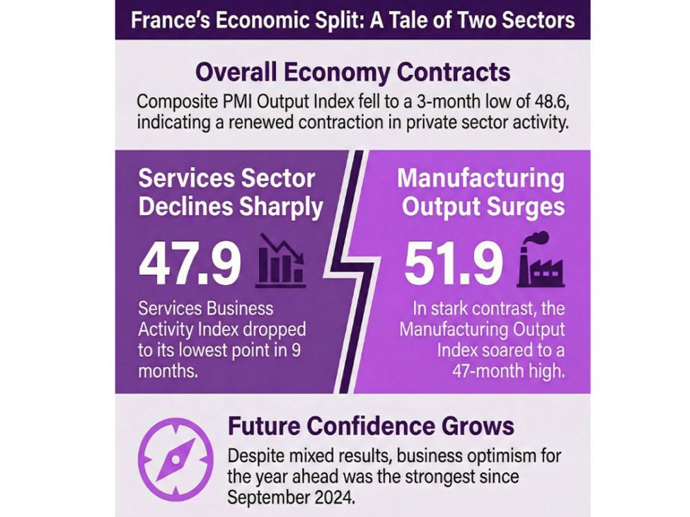 France January flash services PMI 47.9 vs 50.5 expected