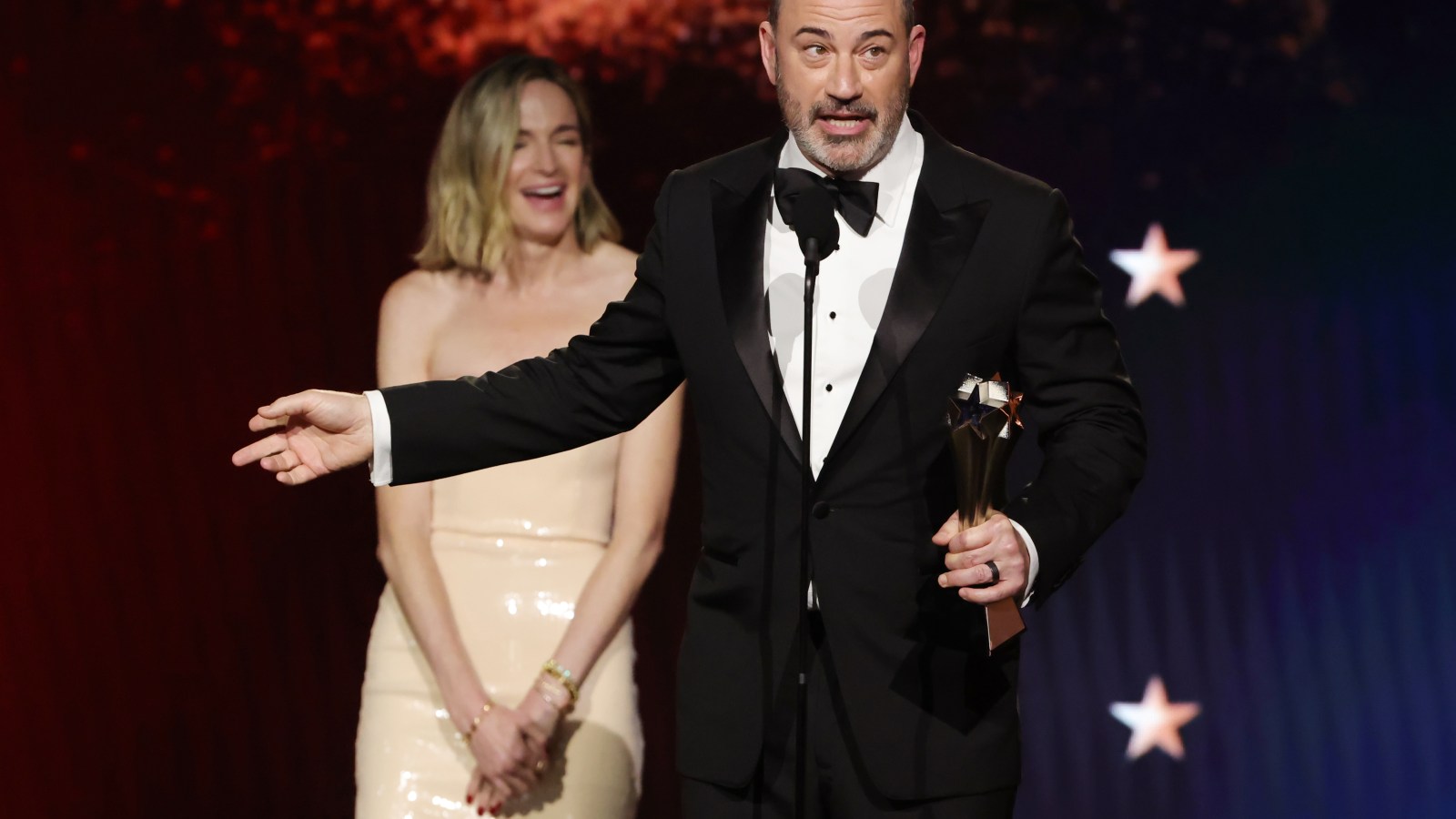 Jimmy Kimmel Takes Aim at Trump in Critics Choice Acceptance Speech