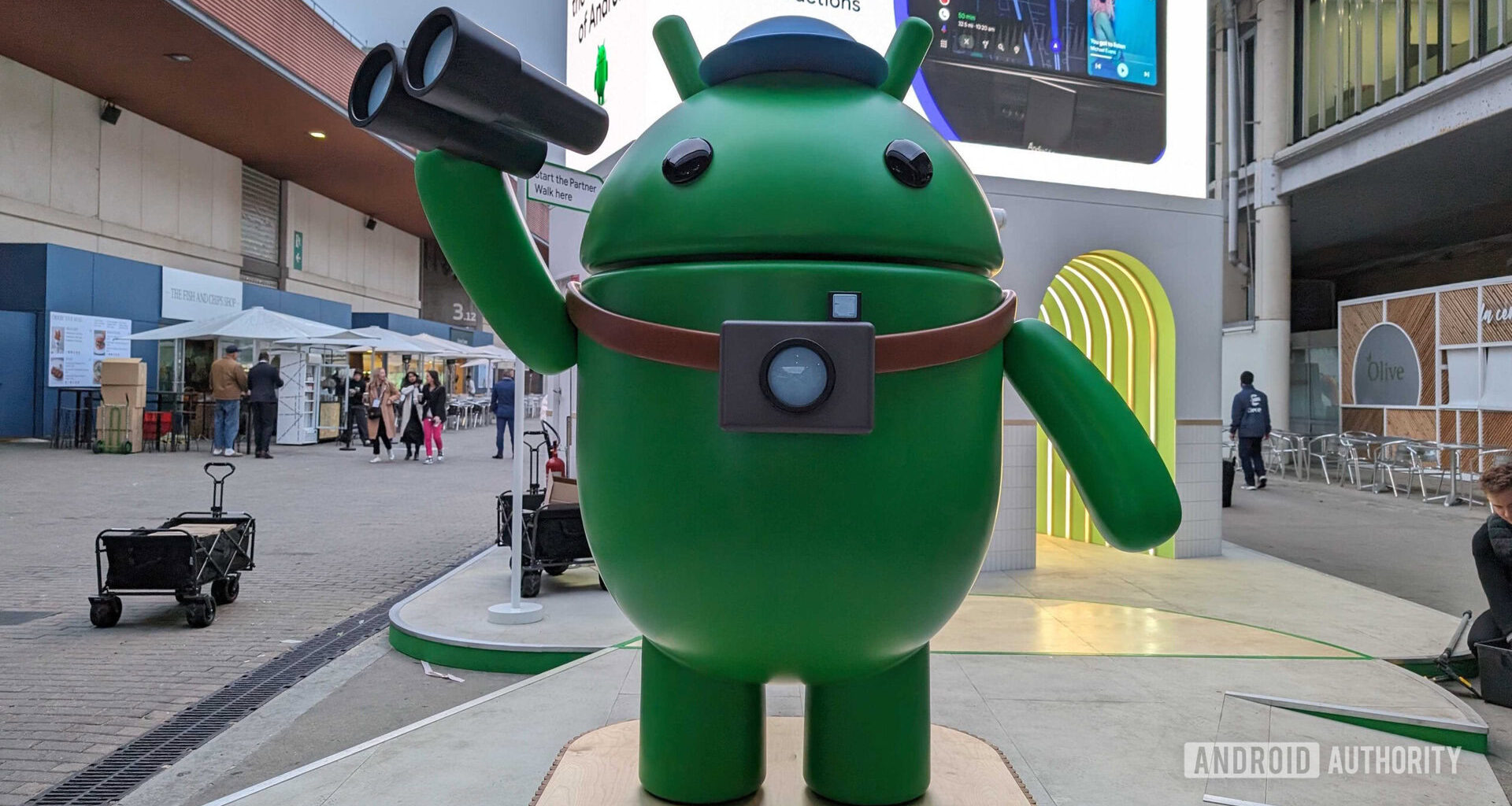 Google Android logo bugdroid mascot stock image