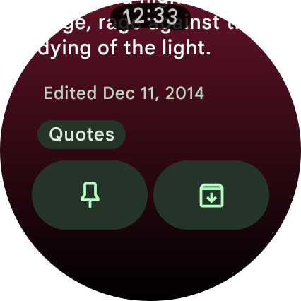 Google Keep after the update