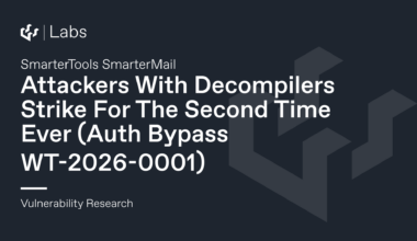 Attackers With Decompilers Strike Again (SmarterTools SmarterMail WT-2026-0001 Auth Bypass)