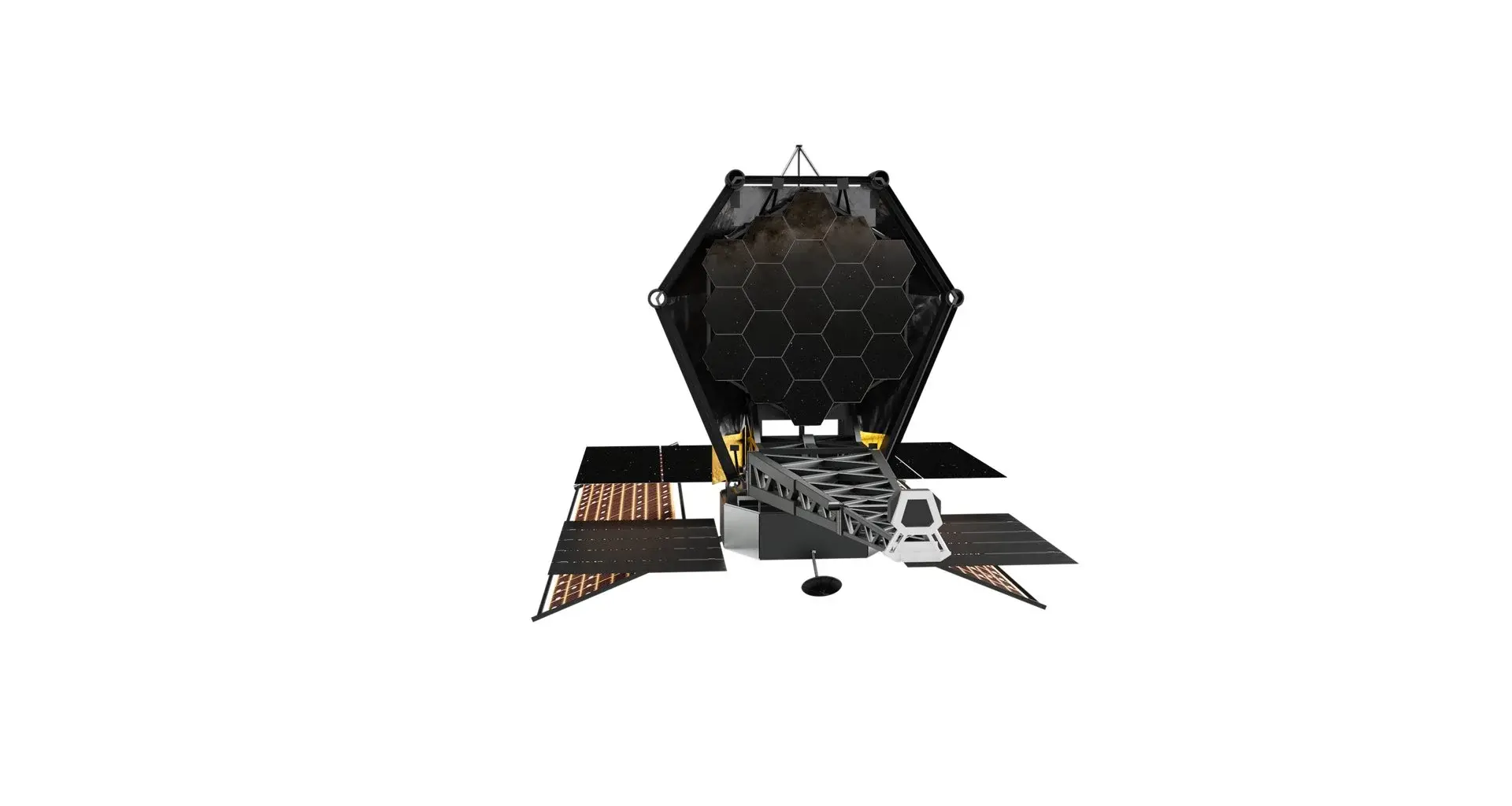 Artist's concept of the Habitable Worlds Observatory. Credit - NASA / Jonathan North / Walt Feimer / Aaron E. Lepsch