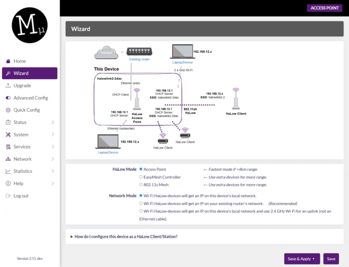 HalowLink Configuration Wizard