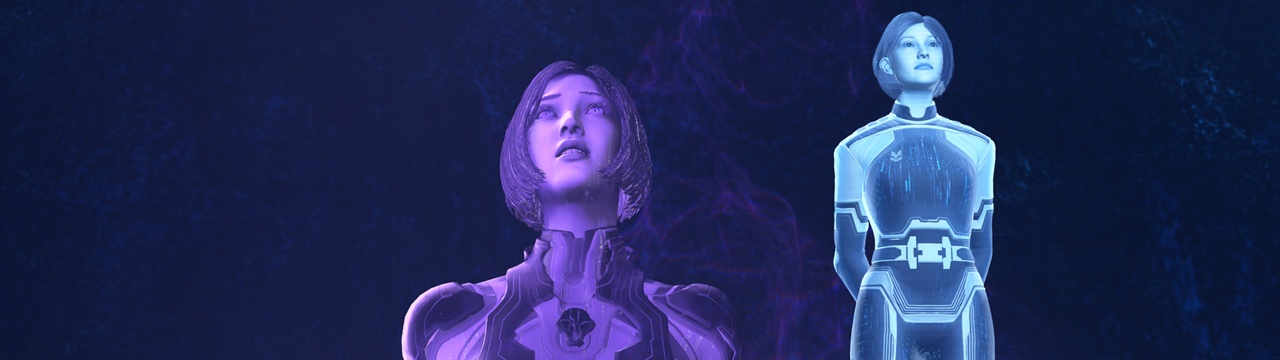 Halo Infinite screenshot of Cortana and the Weapon