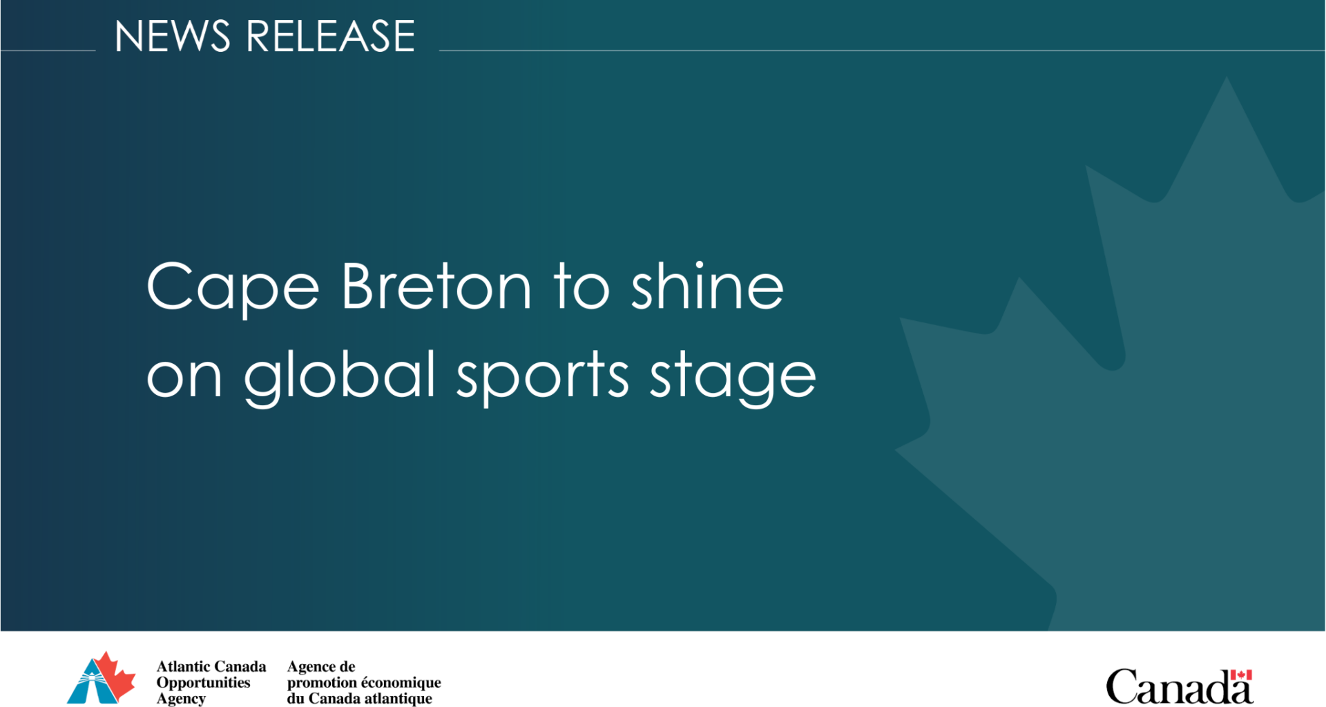 Cape Breton to shine on global sports stage