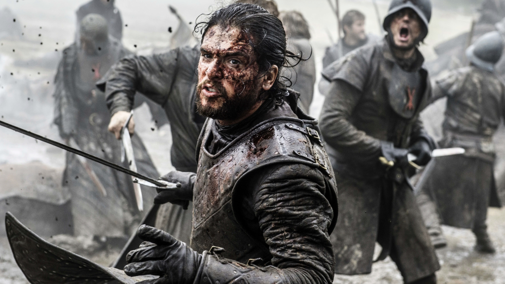 Jon Snow (Kit Harington) fighting in Game of Thrones Battle of the Bastards
