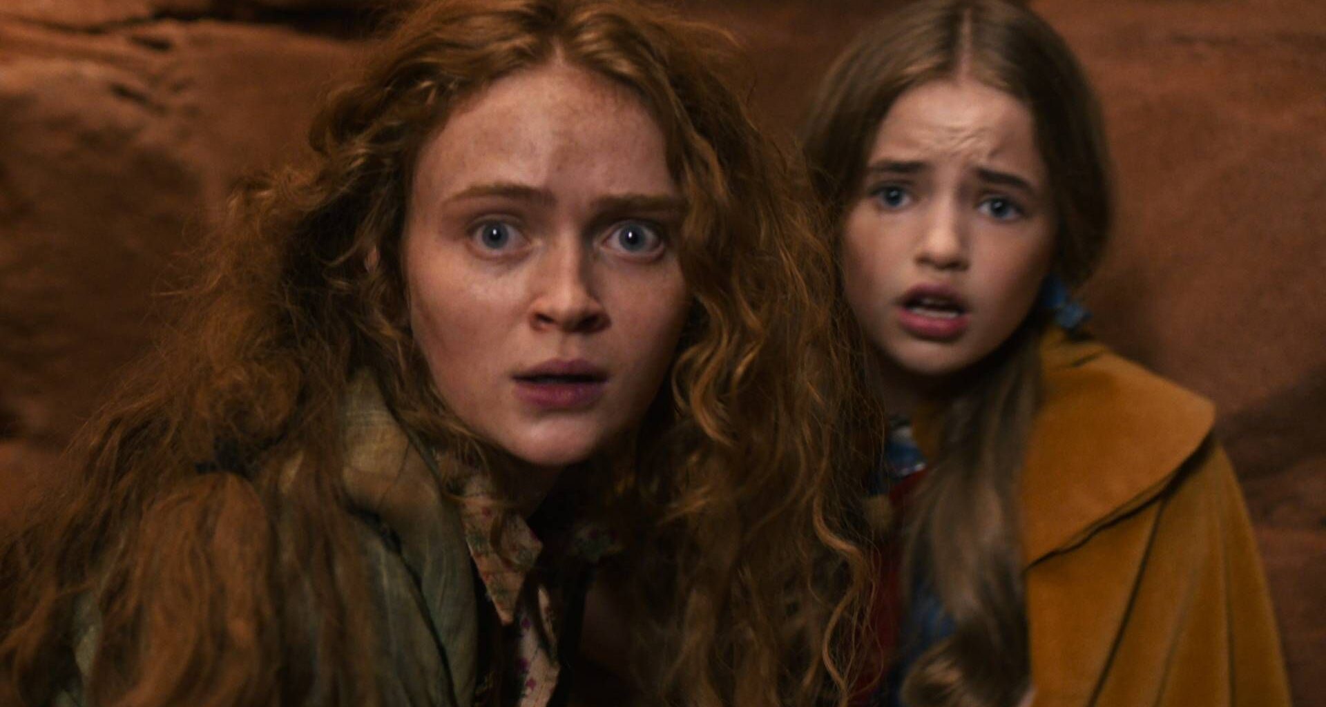 Sadie Sink as Max and Nell Fisher as Holly Wheeler in Stranger Things season 5 volume 2