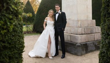 The Bride Wore Her Great-Grandmother’s Diamond Necklace for Her Winter Wedding at the Musée Rodin in Paris