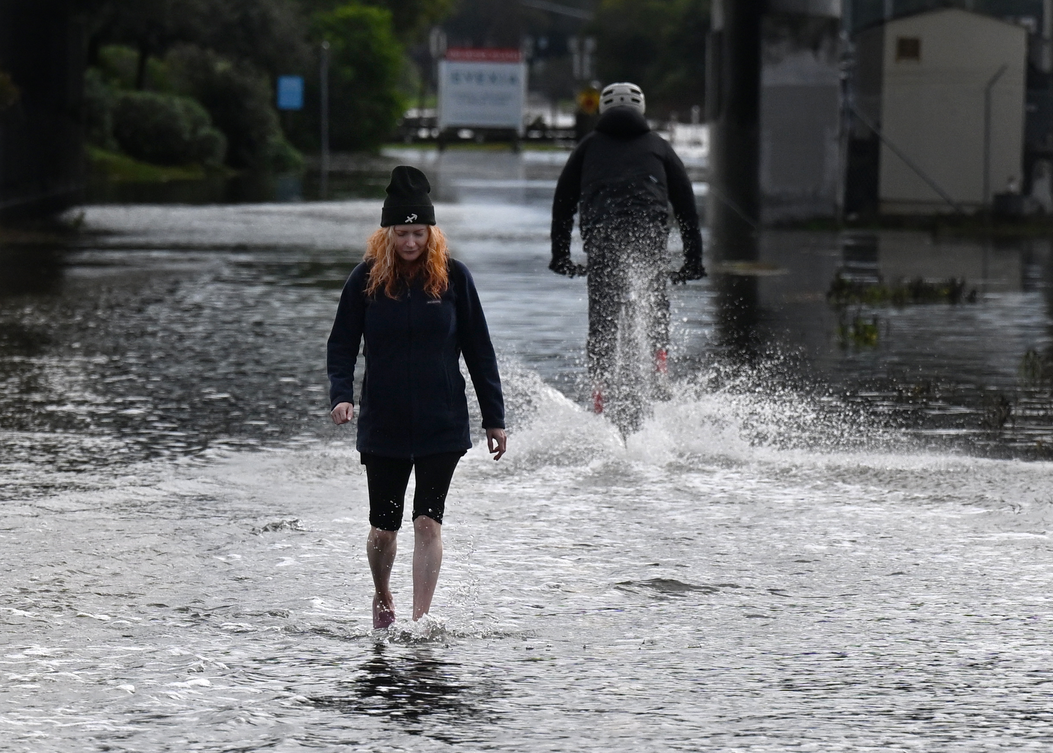 Jessi Goldstein of Mill Valley walks along the San Francisco...