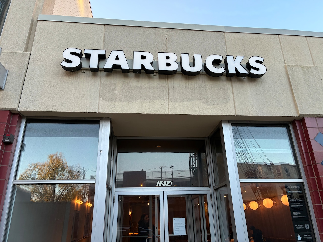 Front of Starbucks location at 1214 S. University Ave. in Ann Arbor