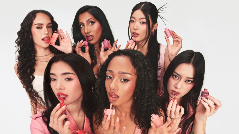 Katseye x Laneige JuicePop Box Lip Tint campaign.