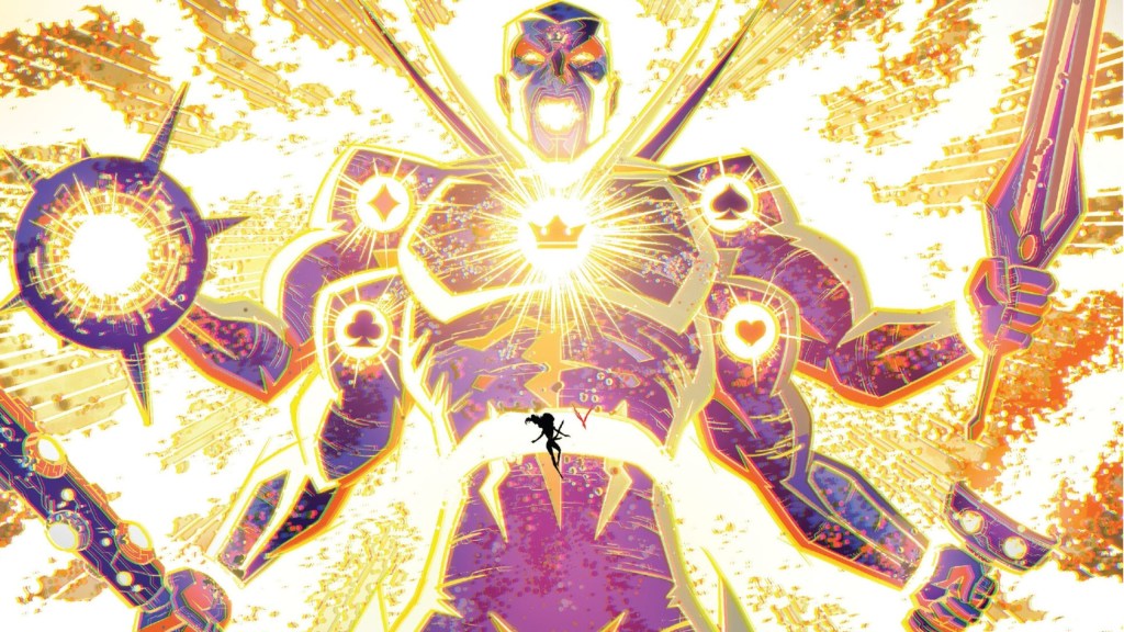 Nathaniel Essex as Enigma facing off against the Phoenix