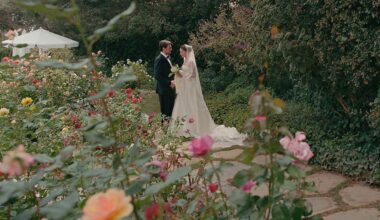 This Couple Married Surrounded by Hundreds of Blooming Rose Bushes at Their Montecito Wedding