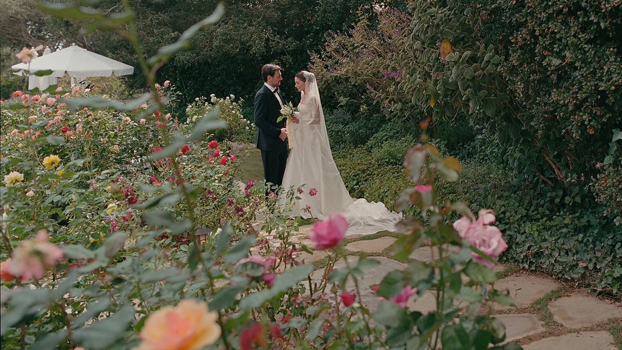 This Couple Married Surrounded by Hundreds of Blooming Rose Bushes at Their Montecito Wedding
