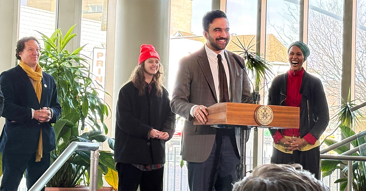 Mayor Zohran Mamdani Holds Press Conference at Brooklyn College After Handing Out "Under the Radar" Theater Festival Tickets