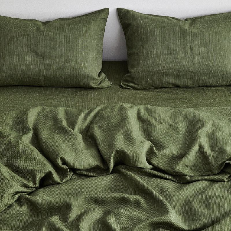 dark green bedding