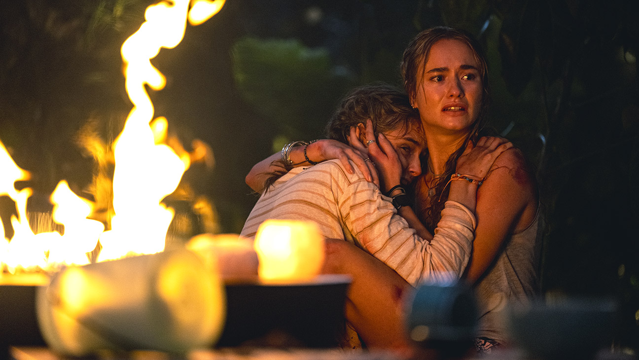 Gia Hunter as Erin and Johnny Sequoyah as Lucy in Primate from Paramount Pictures.