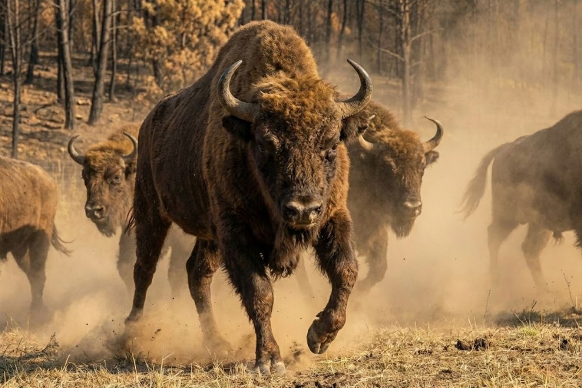 Spain is testing European bison as natural firefighters against wildfires and desertification in Andalusia, with monitoring via GPS, drones, and monthly analysis to measure ecological impact and risks.
