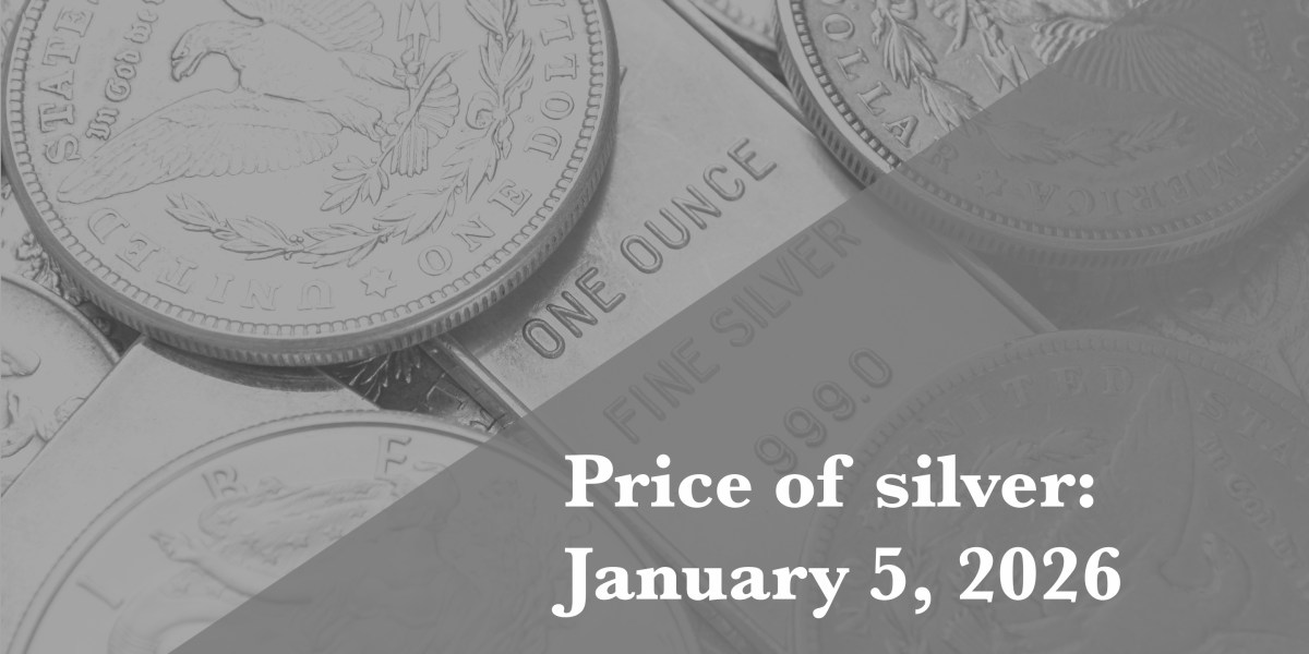Current price of silver as of Monday, January 5, 2026