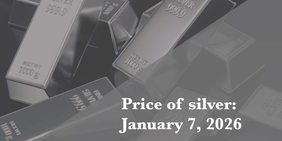 Current price of silver as of Wednesday, January 7, 2026