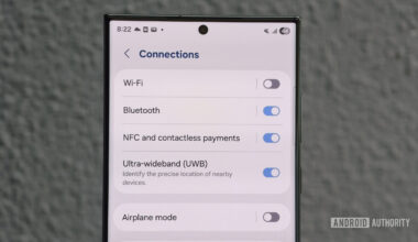 Samsung Galaxy S23 Ultra UWB toggle