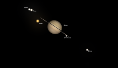 The Sky Today on Saturday, January 17: Titan sits near Saturn