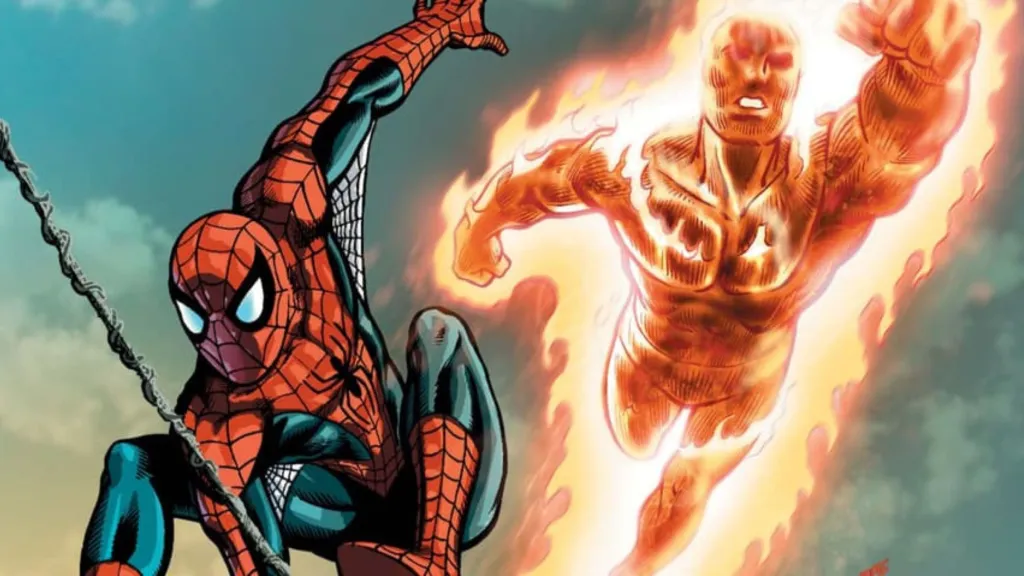 Spider-Man and Human Torch in Marvel Comics