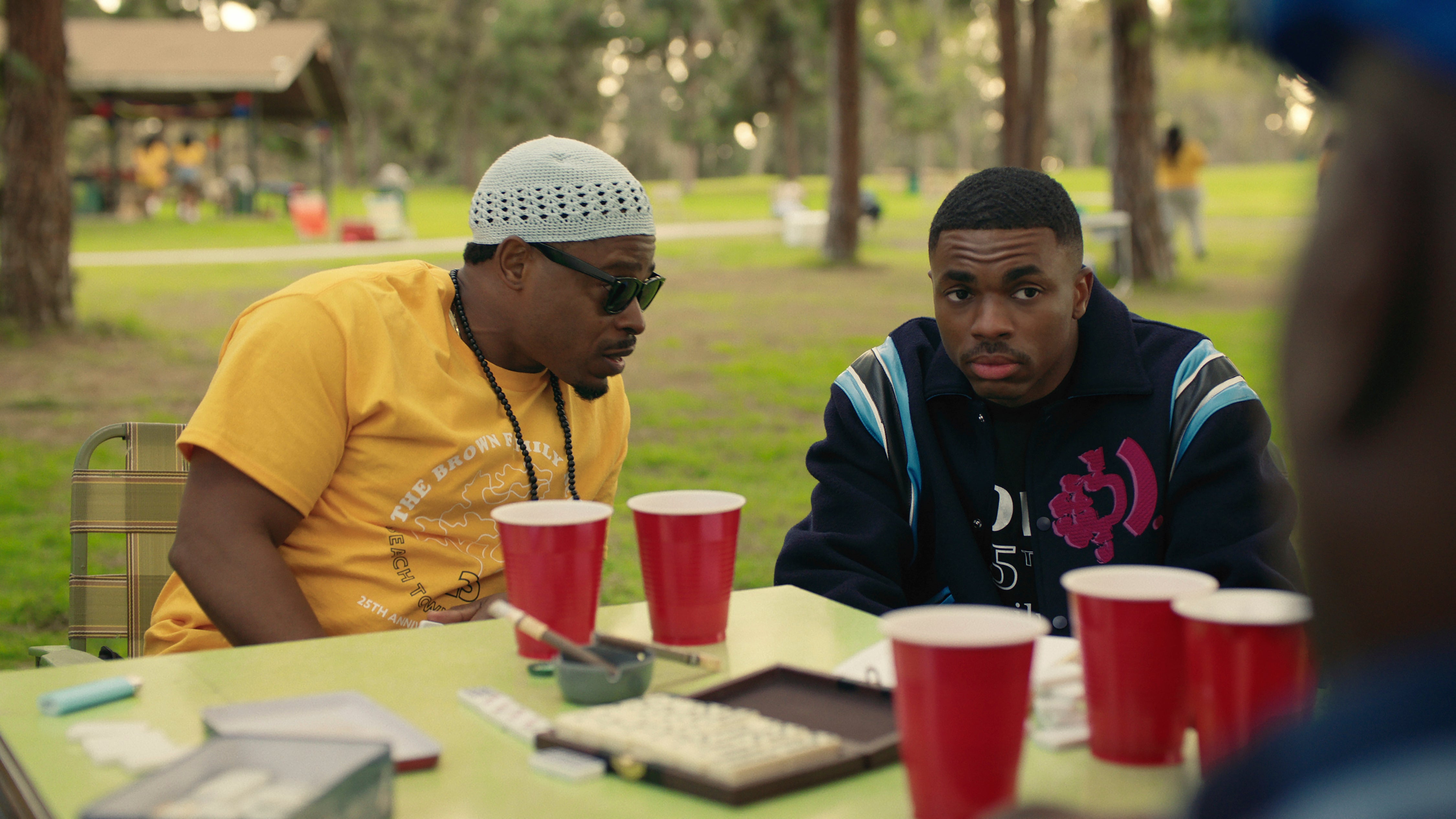 Kareem Grimes as Uncle Mike and Vince Staples as Vince Staples in ‘The Vince Staples Show’