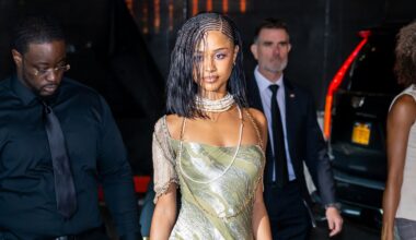 a black woman with braids photographed by paparazzi