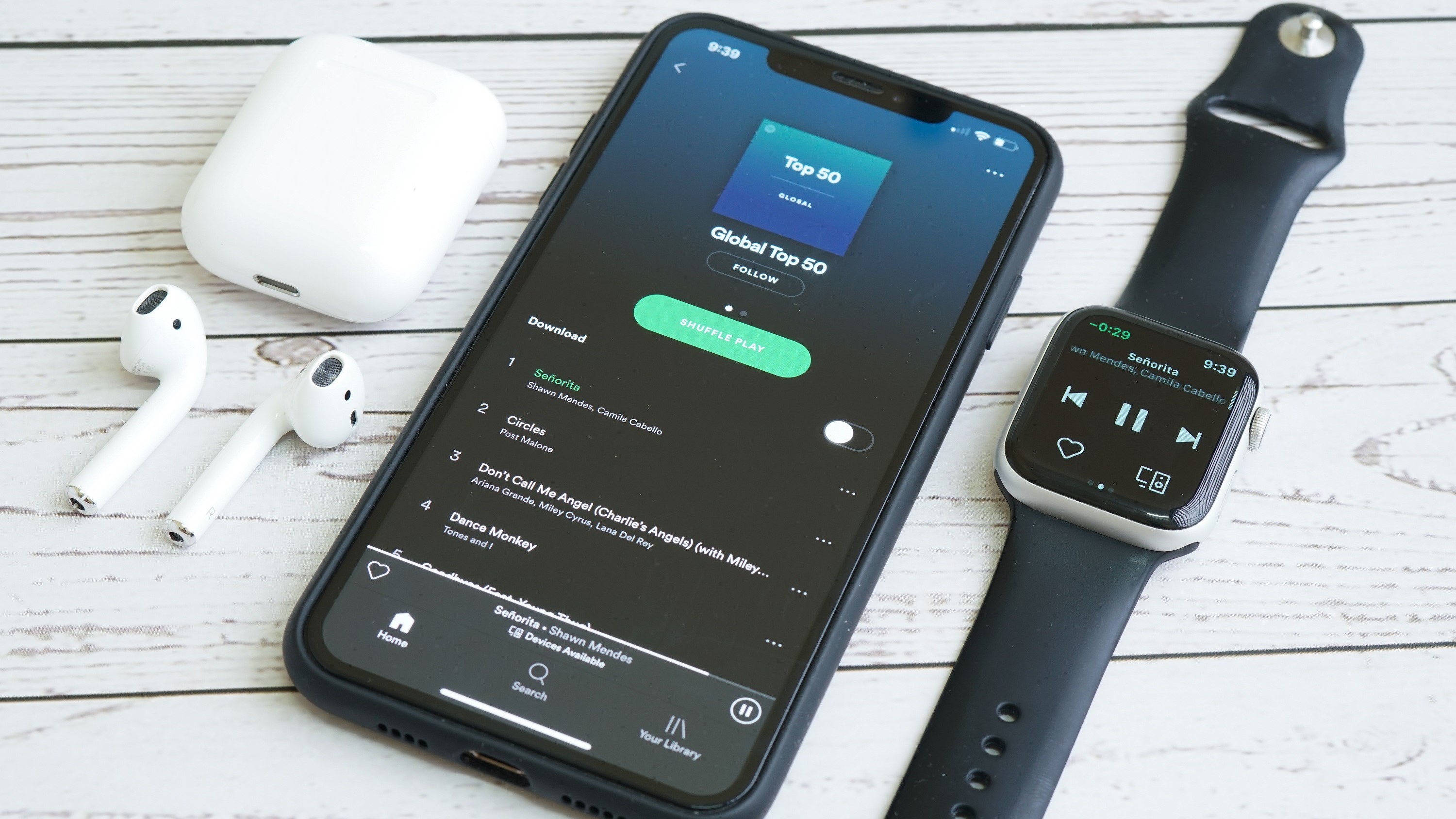 Apple devices playing Spotify