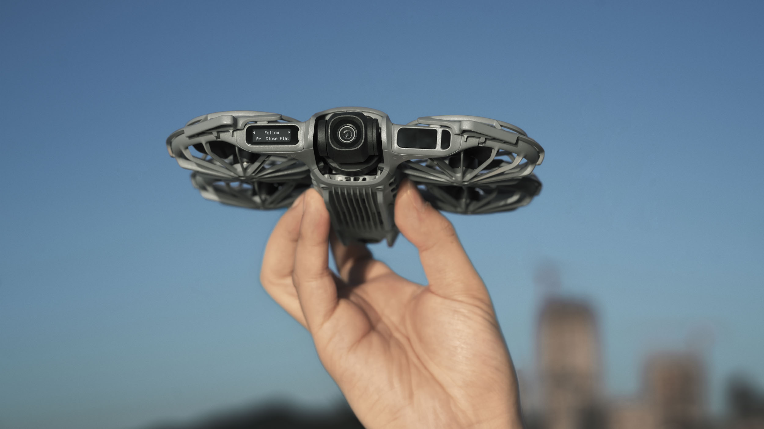 DJI Neo 2 selfie drone in person's hand