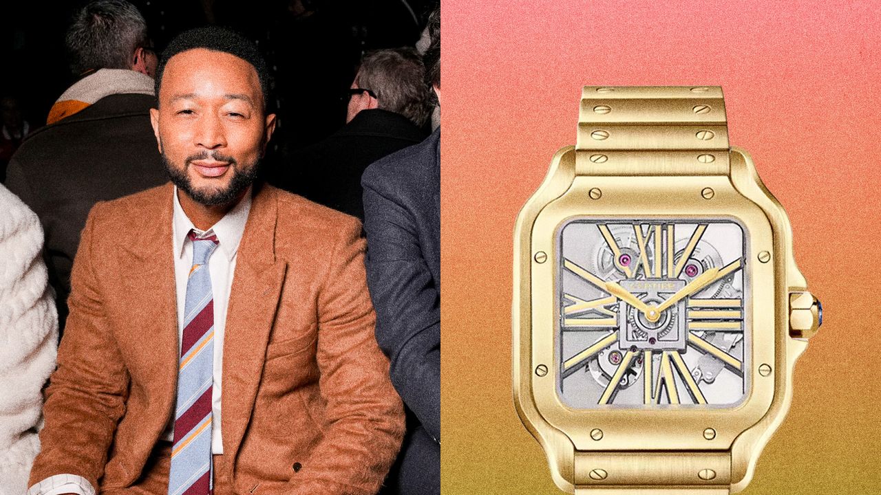 John Legend Rocked a Rare Cartier Watch at the Louis Vuitton Show