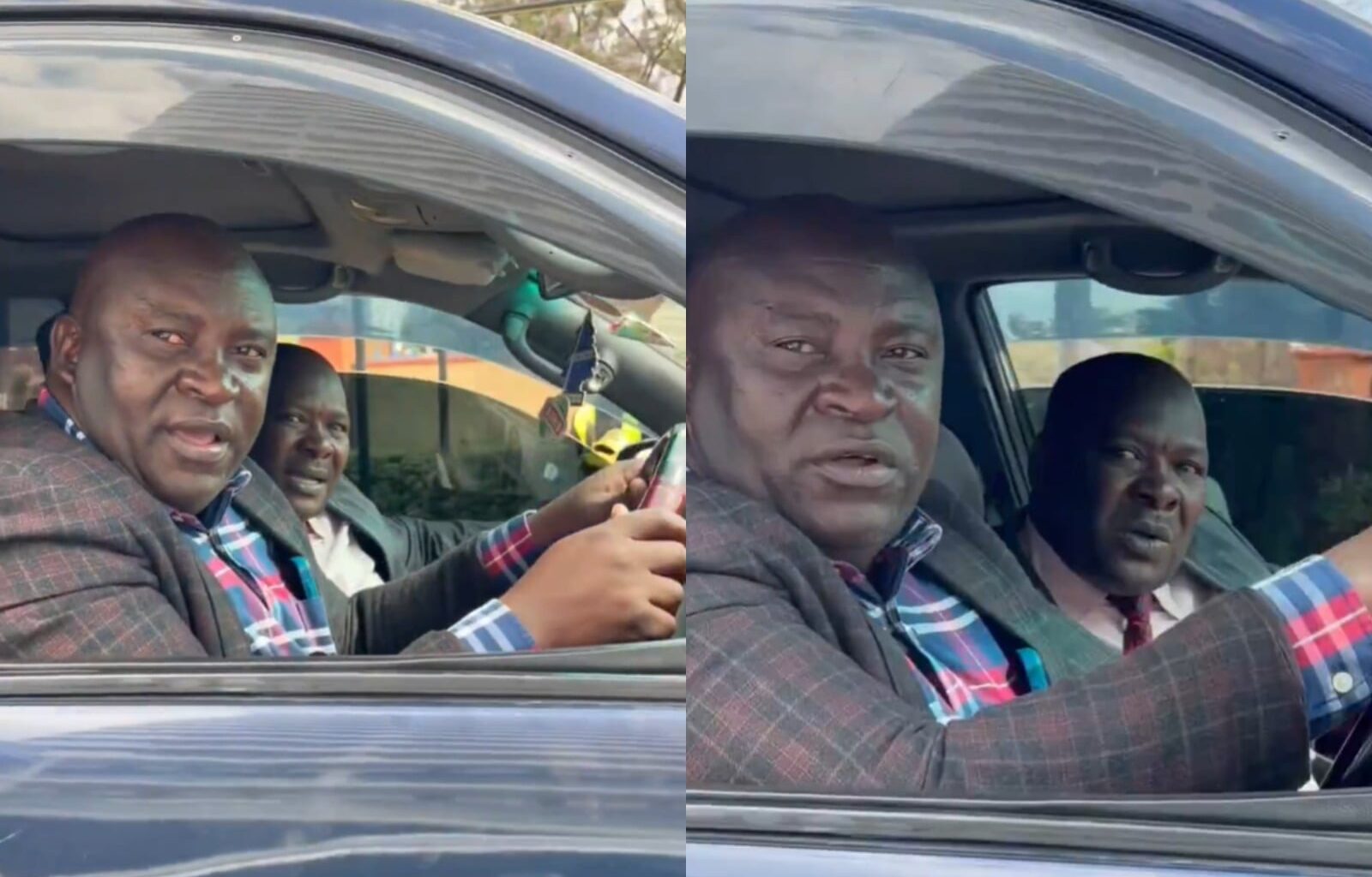 Collage photo of Peter Orero and his driver George Oduor.