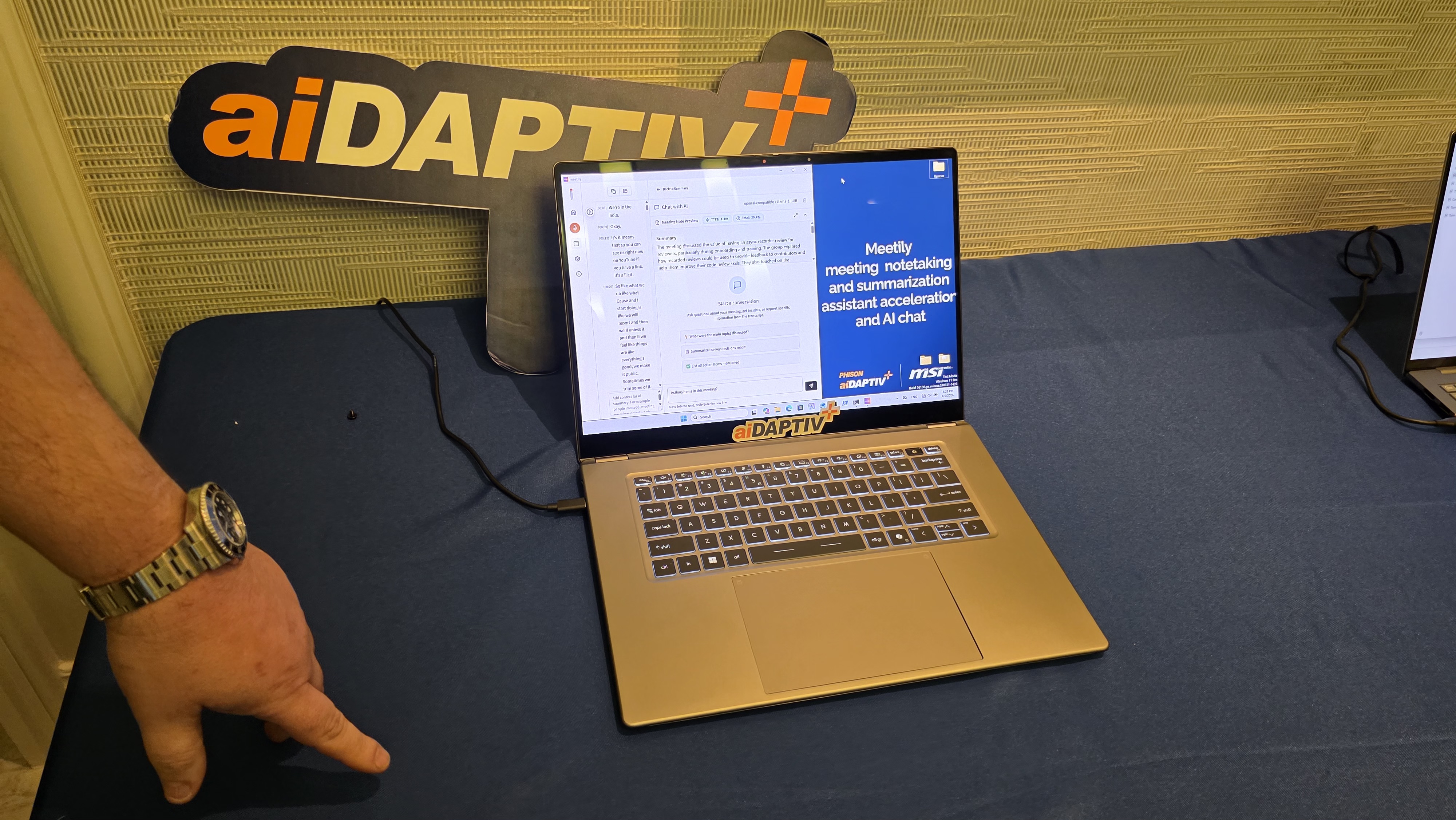 Phison's aiDAPTIV+ demonstration.