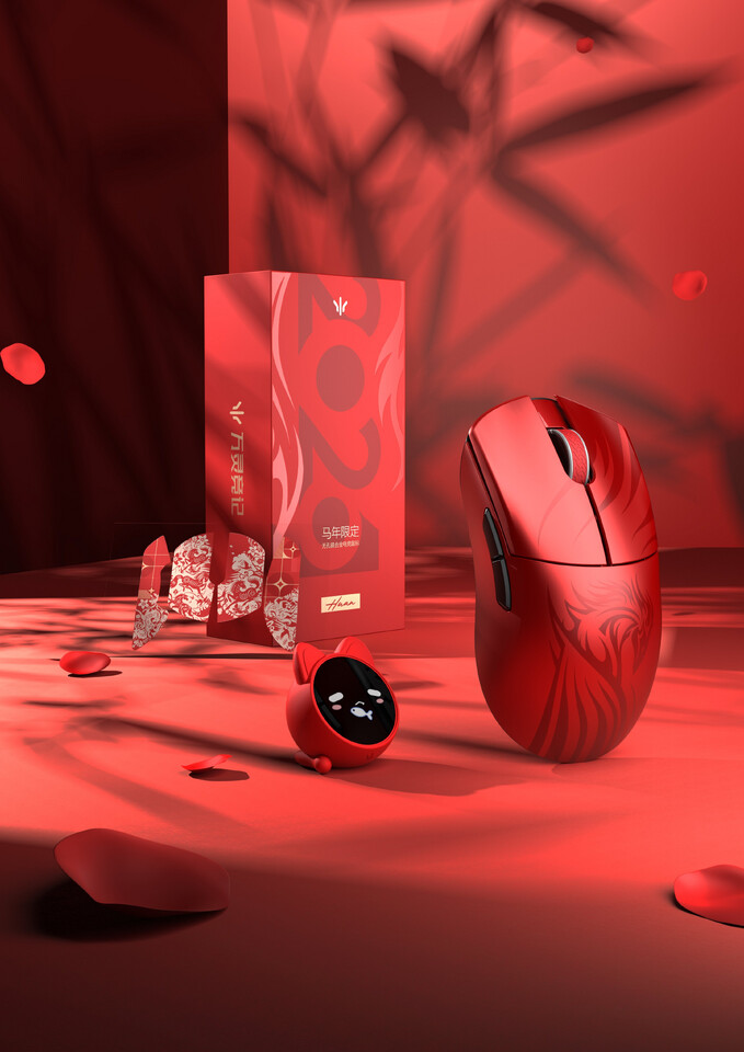 WLMouse Teases Bright Red Limited Edition Huan Year of the Horse Wireless Gaming Mouse