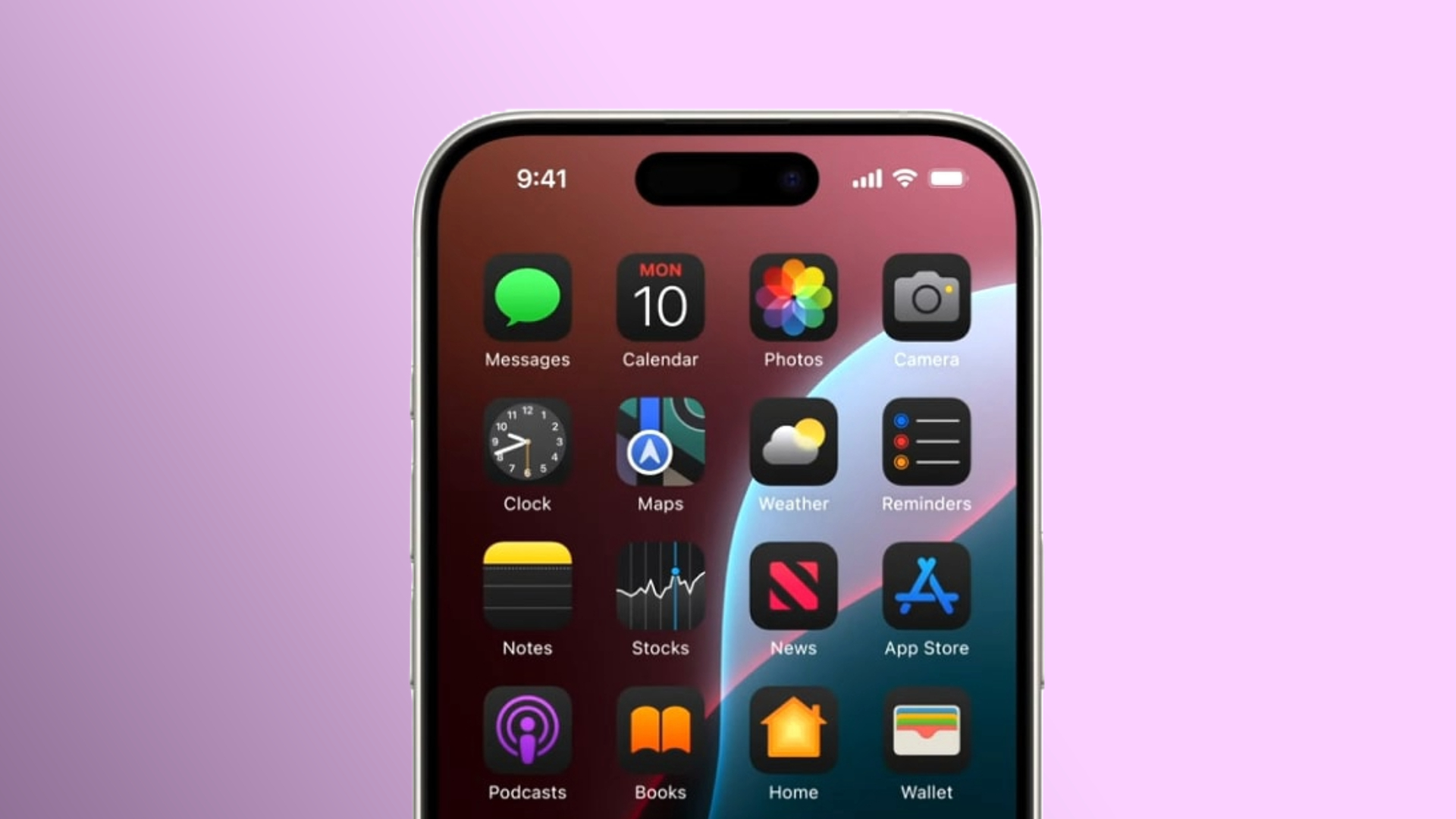 An iPhone displaying iOS in Dark Mode