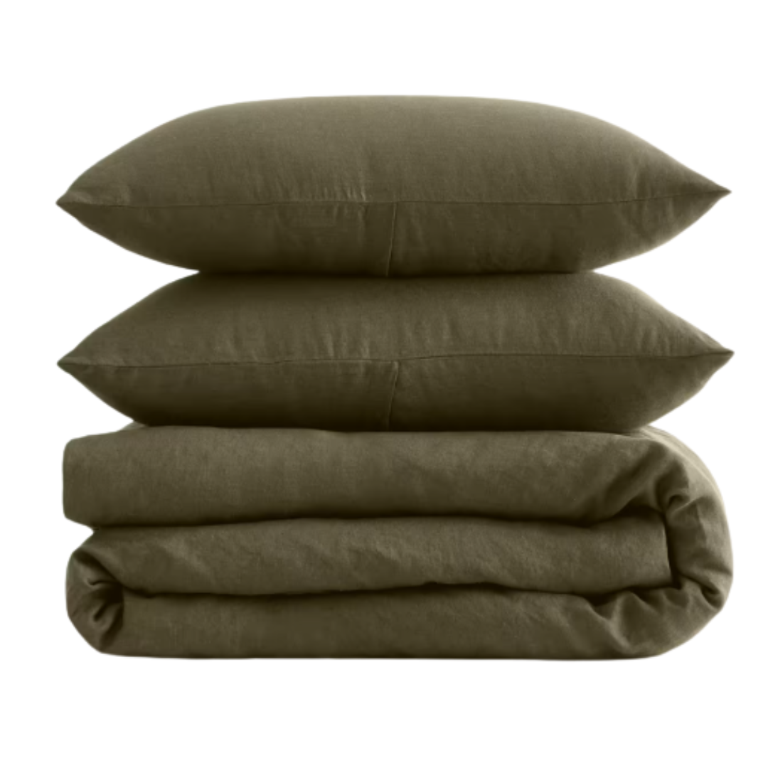 Linen Duvet Cover Set | Quince in Dusty Olive